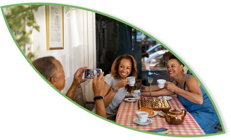Family having tea